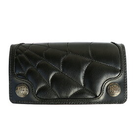 KUSTOMSTYLE カスタムスタイル LEATHER WALLET "TYPE3" SPIDER WEB STITCH LONG WALLET COLOR*BLACK