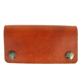 KUSTOMSTYLE カスタムスタイル LEATHER WALLET "TYPE1" PLANE LONG WALLET COLOR*BROWN