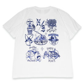 KUSTOMSTYLE カスタムスタイル KST2218WH -036 TATTOO FLASH- Tシャツ COLOR-WHITE