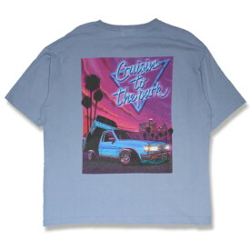 定価5940円 SALE!! 2980円 /KUSTOMSTYLE カスタムスタイル KST2220BL "CRUISIN TO THE PARK" BLUE ビッグシルエット Tシャツ