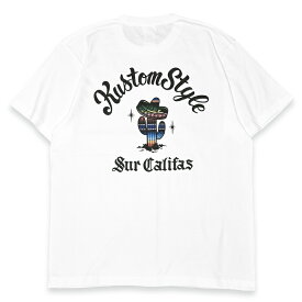 KUSTOMSTYLE カスタムスタイル KST1201SEWH "CACTUS SUR CALIFAS" SERAPE WHITE Tシャツ