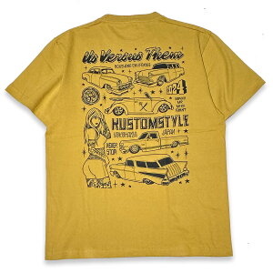 KUSTOMSTYLE �J�X�^���X�^�C�� x US VERSUS THEM �R���{���[�V���� T�V���c KSUVT010TYE COLOR-HAZY YELLOW ARTWORK by MIKE GIANT