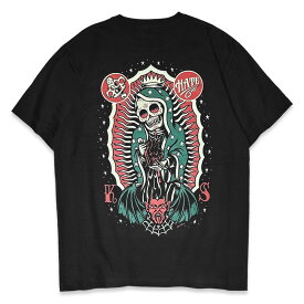 KUSTOMSTYLE カスタムスタイル KST0509BK -MARIA SKULL- Tシャツ COLOR-BLACK