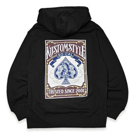 KUSTOMSTYLE カスタムスタイル KSP2325BK "GUADALUPE PLAYING CARD" PULLOVER HOODIE パーカー COLOR*BLACK