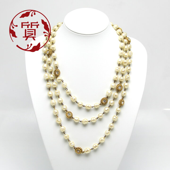 楽天市場】【楠本質店/元住吉】シャネル GF ロング パール ネックレス  
