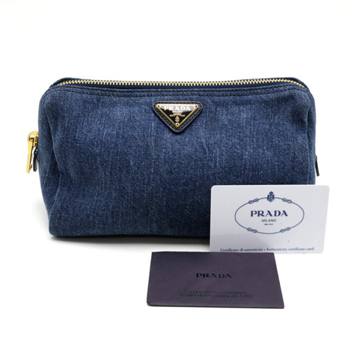 楽天市場】【楠本質店/元住吉】PRADA/プラダ デニムポーチ INA693 