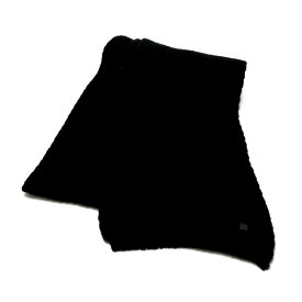 【楠本質店/元住吉】シャネル/CHANEL　カシミア　マフラー　スポーツライン　ブラック　約：150cm x 25cm　レディース【中古】