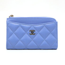 【楠本質店/元住吉】CHANEL/シャネル　コインカードケース　キャビアスキン　カラー：ブルー系　【中古】