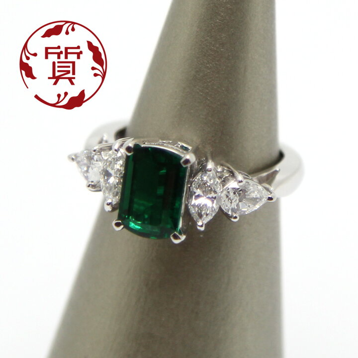 楽天市場】【楠本質店/元住吉】ミキモト Pt950 エメラルド＆ダイヤ 