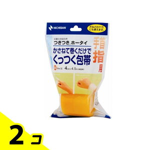 ニチバン 自着性伸縮包帯 つきつきホータイ Mサイズ 4cm× 4.5m 2個セット