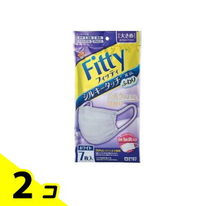 フィッティ シルキータッチ 耳ゴムふわり やや大きめ 7枚入 (ホワイト) 2個セット