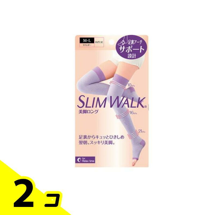楽天市場】スリムウォーク 美脚ロング ひざ上丈 M-L 1足入 2個セット 