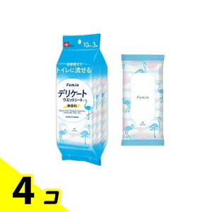 レック Femia フェムウエット デリケートウエットシート 無香料 10枚入× 3個パック 4個セット