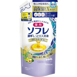薬用ソフレ 濃厚しっとり入浴液 ホワイトフローラルの香り つめかえ用 400mL