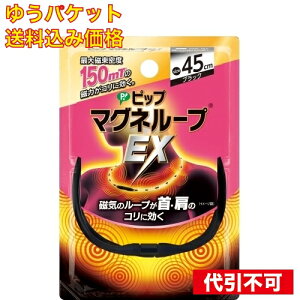 【ゆうパケット送料込み】ピップマグネループEX ブラック45cm