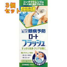 【第3類医薬品】ロートフラッシュ 500ml×3個500mL