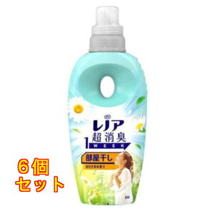 P&G レノア 超消臭 1WEEK 部屋干し おひさまの香り 本体 490mL×6個