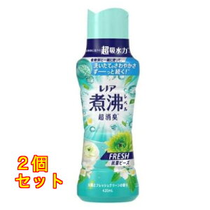 P&G レノア 煮沸レベル超消臭 抗菌ビーズ FRESH 太陽とフレッシュグリーン 本体 420mL×2個