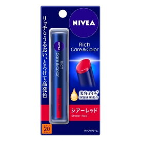 花王　ニベア　リッチケア＆カラーリップ　シアーレッド2g