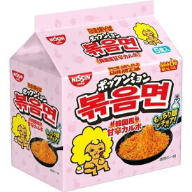 日清焼そば ポックンミョン 韓国風甘辛カルボ 5食入×6個