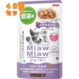 アイシア MiawMiawジューシー ごちそうたい 70g×48個