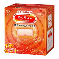 めぐりズム 蒸気めぐるアイマスク 無香料 12枚入り×5個
