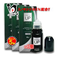 【19日限定ポイント5倍】【第1類医薬品】ミノアップ 60ml×3個セット【東和薬品】ミノキシジル5％配合 ミ…
