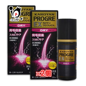 【第3類医薬品】カロヤン プログレEX D 120mL × 2個セット【第一三共ヘルスケア】発毛剤 発毛促進 血行促進 増毛 抜け毛予防 カルプロニウム ふけ かゆみ AGA 髪質 頭皮ケア 増やす 生える 効く おすすめ