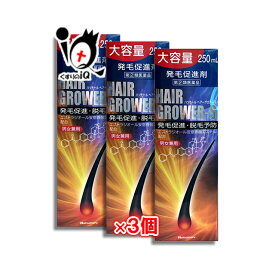 【指定第2類医薬品】ハツモール・ヘアーグロアーSAJD 250mL×3個セット【田村治照堂】発毛促進 脱毛の予防 生え際の薄毛 女性用ホルモン配合 男女兼用