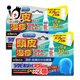 【指定第2類医薬品】★ラクピオンHスプレー 30mL×2個セット【東光薬品工業】【ラクール薬品】頭皮などの湿疹、かゆみ、かぶれに 湿疹・皮膚炎の治療薬 べたつかないスプレータイプ かゆみに優れた効果を持つアンテドラッグ型ステロイドPVA配合