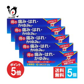 【19日限定ポイント5倍】【指定第2類医薬品】ジ軟膏S iQ 25g×5個セット【中央製薬】オシリアと同じ成分配合 痔 痔の薬 痔軟膏 肛門 いぼ痔 イボ痔 きれ痔 切れ痔 裂肛 痛み はれ かゆみ 塗り薬 外用薬 ジェネリック