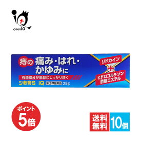 【19日限定ポイント5倍】【指定第2類医薬品】ジ軟膏S iQ 25g×10個セット【中央製薬】オシリアと同じ成分配合 痔 痔の薬 痔軟膏 肛門 いぼ痔 イボ痔 きれ痔 切れ痔 裂肛 痛み はれ かゆみ 塗り薬 外用薬 ジェネリック