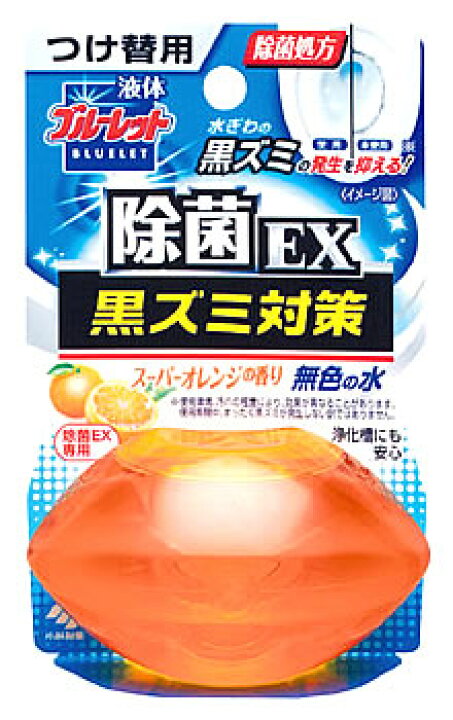 小林製薬 液体 ブルーレット おくだけ 除菌EX スーパーオレンジの香り つけ替用 無色の水 (70mL) くすりの福太郎 