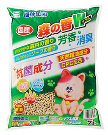 アースペット　猫砂楽園　森の香ダブル　(7L)　猫用トイレ砂