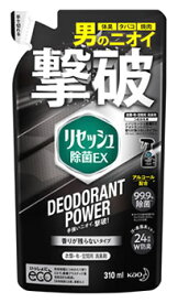 【特売】　花王 リセッシュ 除菌EX デオドラントパワー 香りが残らないタイプ つめかえ用 (310mL) 詰め替え用 衣類・布製品・空間用消臭剤