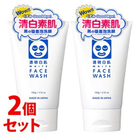 《セット販売》　石澤研究所 透明白肌 ホワイトフェイスウォッシュ (100g)×2個セット 洗顔フォーム 洗顔料
