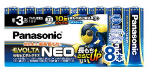 パナソニック アルカリ乾電池 エボルタ ネオ 単3形 LR6NJ/8SW (8本入) エボルタネオ 防災 備蓄