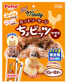 ペティオ ミーティ カットソーセージ ちょビッツ ササミ味 Meaty 10g×8袋 犬用おやつ ドッグフード 割引発見 無料サンプルOK