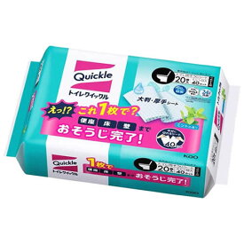 【特売】　花王 トイレクイックル ジャンボパック つめかえ用 (20枚入) 詰め替え用 ミントの香り トイレ用そうじシート (4901301308566)