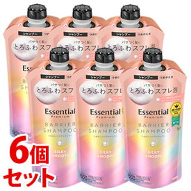 《セット販売》　花王 エッセンシャル プレミアム うるおいバリアシャンプー シルキー＆スムース つめかえ用 (340mL)×6個セット 詰め替え用 シャンプー　【送料無料】　【smtb-s】