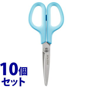 《セット販売》 プラス フィットカットカーブ スタンダード 抗菌グリップ ブルー SC-175S-AB (1個)×10個セット はさみ 鋏 PLUS 【送料無料】 【smtb-s】