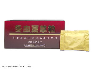 ☆単品よりも20%お得!松浦薬業 冬虫夏草粒(とうちゅうかそうりゅう) 5粒×60袋(20〜30日分)×12個セット【健康補助食品】