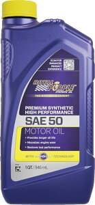 ���K�A���i ���C�����p�[�v�� �V���O���O���[�h SAE50 ROYAL PURPLE SYNTHETIC OIL SAE50 WITH SYNERLEC ��ʑ��s�p�G���W���I�C�� 1QT�i0.946L�j
