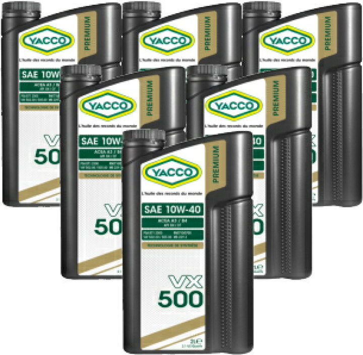 楽天市場】ポイント10倍！ お得な6本セットです YACCO VX-500 10W-40 