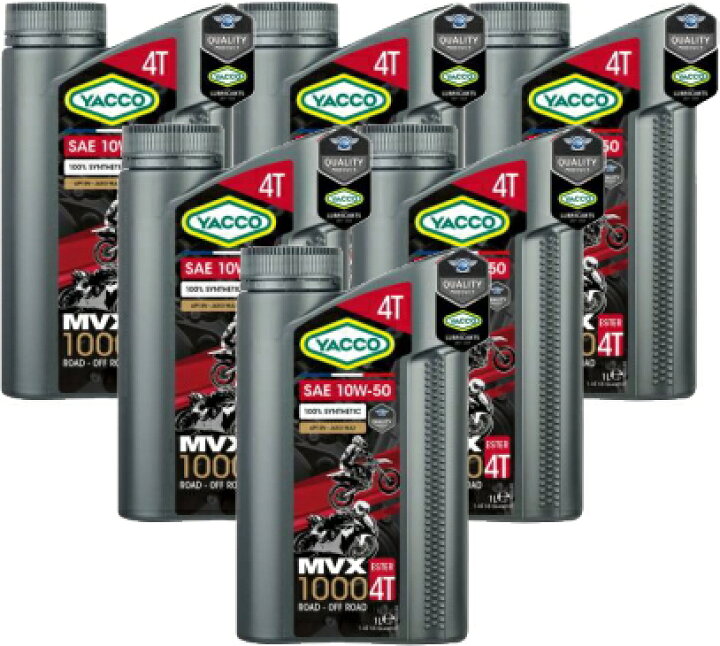 楽天市場】6本セットはポイント10倍！ YACCO MVX1000 4T 10W-50 