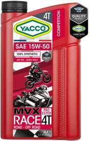 YACCO MVX RACE MOTO 4T 15W-50 ヤッコー・MVX レース 4スト用 15W50 ヤッコの4スト用レースオイル 2Lボトル