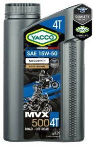 YACCO MVX500 4T 15W-50A10W-40 bR[EMVX 500 4Xgp bR̃oCNpGWIC 1L{g