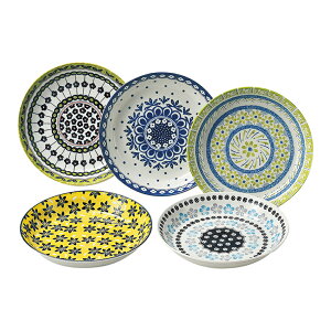 Table Talk Presents ポタリーフィールド スープカレー皿セット 5枚セット Φ22.5×H4cm 磁器 美濃焼 日本製 結婚お祝い 出産内祝い 引き出物 結婚引出物 結婚内祝い お返し お祝い 記念品 母の日 父の