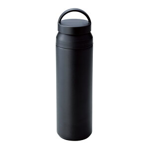 AMIi HOME ハンドル付ボトル500ml(BK)真空二重構造ボトル 保温 保冷 ハンドル付 真空断熱 ステンレス 軽量 直飲み 洗いやすい アウトドア