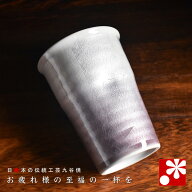 九谷焼 ビアカップ 銀彩紫（陶磁器のビールグラス ビアグラス）（ 誕生日 結婚記念日 妻 夫 酒器 母の日 …